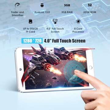 160GB MP3 Player with Bluetooth and WiFi:Built-in App Store-4.3" HD Full Touch Screen-Android Streaming Music Player-Take Pictures-Video Recording,White