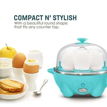 Elite Gourmet Easy Electric Egg Cooker for Perfect Breakfasts