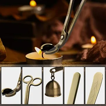 Rose Gold Candle Wick Trimmer Snuffer Dipper Set Gift