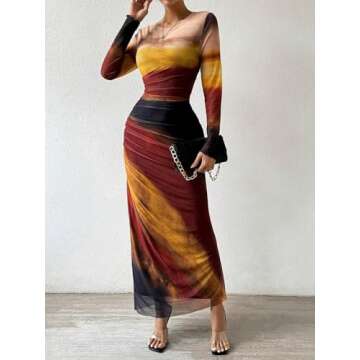 MARZXIN Womens Long Sleeve Maxi Dress for All Occasions