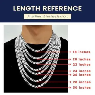 Suplight Men's Black Curb Chain Necklace for Style