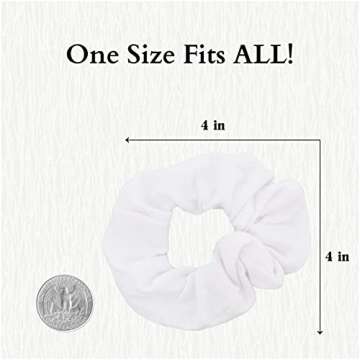Set of 2 Solid Scrunchies (White)