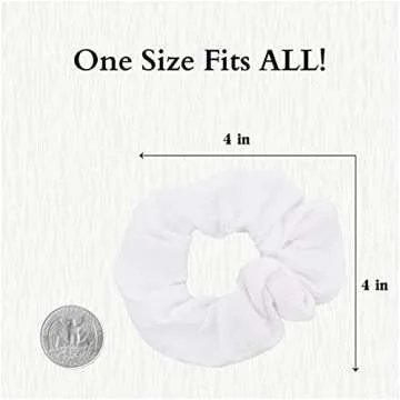 Set of 2 Solid Scrunchies (White)