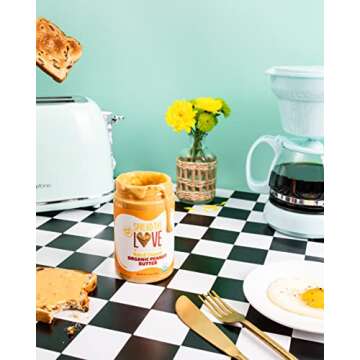 Spread The Love NAKED CRUNCH Organic Peanut Butter (Organic, All Natural, Vegan, Gluten-free, Creamy, Dry-Roasted, No added salt, No added sugar, No palm oil) (1-Pack)