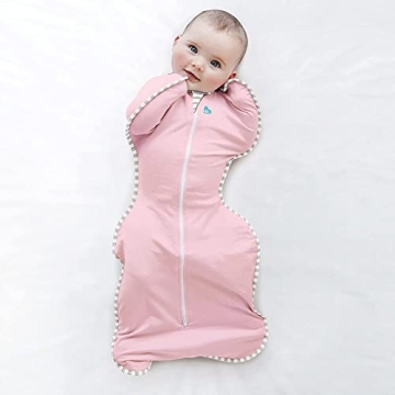 Love To Dream Swaddle UP, Pink, Medium, 13-18.5 lbs., Dramatically better sleep, Allow baby to sleep in their preferred arms up position for self-soothing, snug fit calms startle reflex