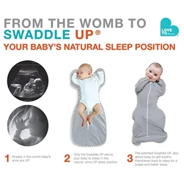Love To Dream Swaddle UP, Pink, Medium, 13-18.5 lbs., Dramatically better sleep, Allow baby to sleep in their preferred arms up position for self-soothing, snug fit calms startle reflex