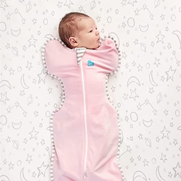 Love To Dream Swaddle UP, Pink, Medium, 13-18.5 lbs., Dramatically better sleep, Allow baby to sleep in their preferred arms up position for self-soothing, snug fit calms startle reflex