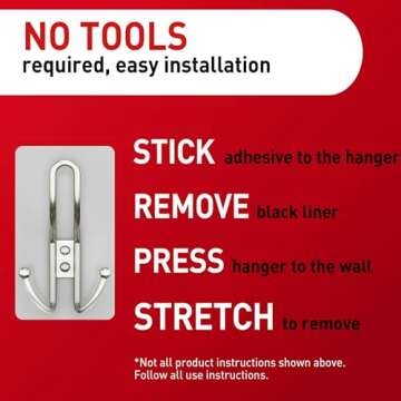 Command X-Large Satin Nickel Triple Hook, 1 Hook, 3 Strips, Damage Free Hanging Wall Hooks with Adhesive Strips, No Tools Wall Hooks for Hanging Decorations in Living Spaces