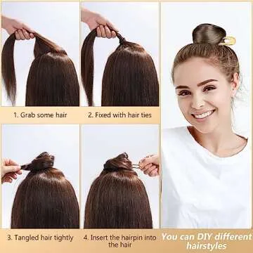 6 Pack Elegant French U Shaped Hair Pins for Women