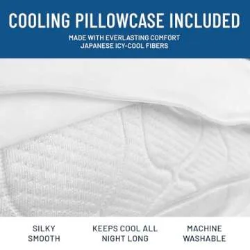 Everlasting Comfort Shredded Memory Foam Pillows with Adjustable Loft - 2X Better Cooling - Japanese Cooling Fiber Pillow Case - Hypoallergenic Pillows for Side Sleepers (Queen)