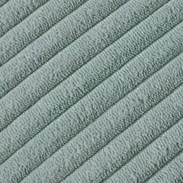 Fancy Homi Pack of 2 Farmhouse Decorative Throw Pillow Covers with Pom-poms, Soft Corduroy Solid Square Cushion Cases Set for Couch Sofa Bedroom Car Living Room (18x18 Inch/45x45 cm, Grey Blue)