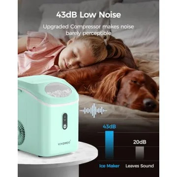 33lbs/24h Portable Nugget Ice Maker - Lower Noise