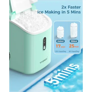 33lbs/24h Portable Nugget Ice Maker - Lower Noise