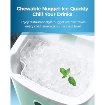 33lbs/24h Portable Nugget Ice Maker - Lower Noise