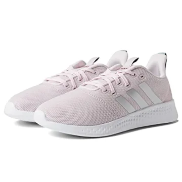 adidas Women's Puremotion Running Shoe, Almost Pink/Silver Metallic/Shadow Red, 9