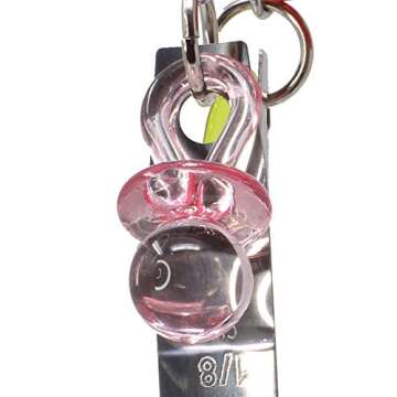 Bonka Bird Toys 1929 Small Clacker Stainless Steel Acrylic Colorful Pacifier Parrot Parrotlet Beak