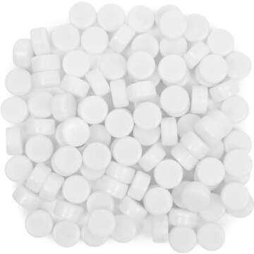 Juvale White Round Inserts for Noise Makers for Graduation, Sporting Events (0.83 in, Pack of 100)