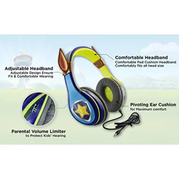 Paw Patrol Kids Headphones with Volume Control Feature