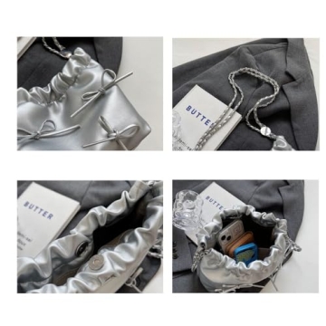 Stylish Bow Tie Coquette Bucket Bag for Trendy Women