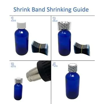 105 x 28 mm Printed Perforated Shrink Band for Cosmetic Jars, Plastic Jars, Spice Jars and More. [Compatible Diameter Range: 2 1/4" - 2 1/2"] - Bundle of 200