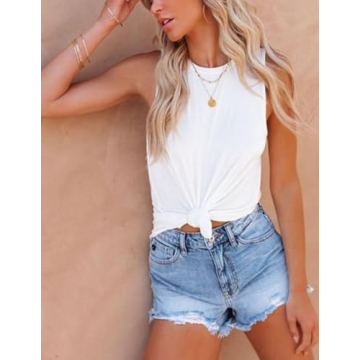 Zeagoo Womens 2024 Tank Tops 2 Pack Comfortable Sleeveless Blouse