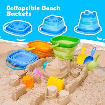 AuntyFey Collapsible Beach Toys Sand Toys for Toddlers 1-3, Beach Toy Sand Toy for Kids Ages 4-8, Co...