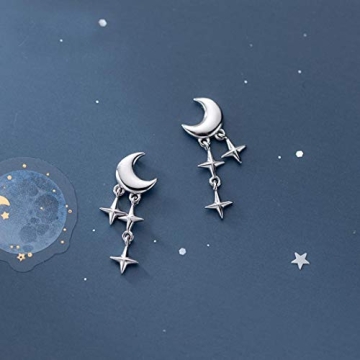 SLUYNZ Hypoallergenic Star Moon Studs for All