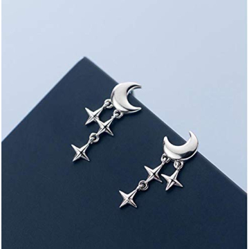 SLUYNZ Hypoallergenic Star Moon Studs for All