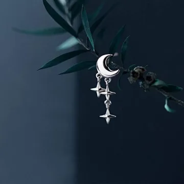 SLUYNZ Hypoallergenic Star Moon Studs for All
