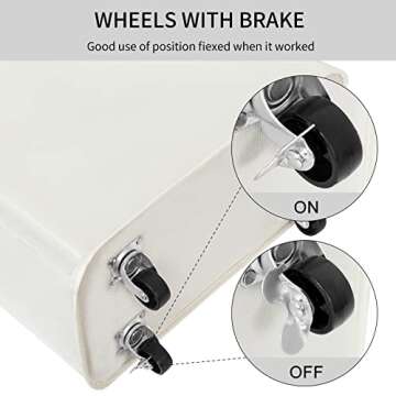 Chrislley Slim Laundry Hamper with Lid and Wheels