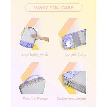 BAGSMART Compression Packing Cubes for Stylish Travel Organization