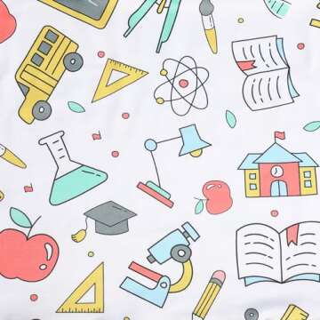 Yuromoon Toddler Girls Back to School Print Dresses Pencil Flutter Sleeve Clothes School Outfits 7-8Y