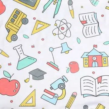 Yuromoon Toddler Girls Back to School Print Dresses Pencil Flutter Sleeve Clothes School Outfits 7-8Y