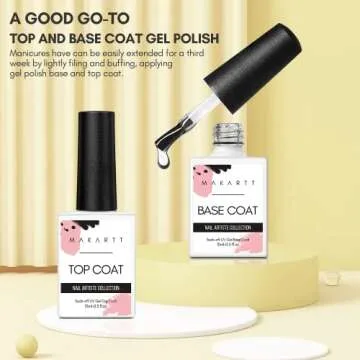 Makartt Gel Top Coat Set for Long Lasting Shine