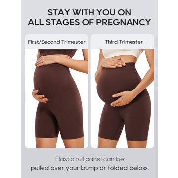 CRZ YOGA Maternity Biker Shorts - Ultra Comfort Activewear