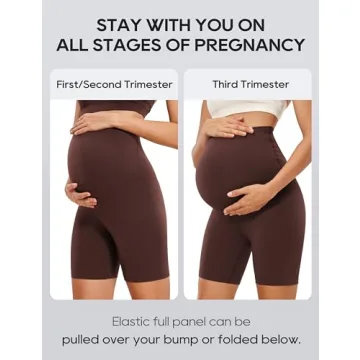 CRZ YOGA Maternity Biker Shorts - Ultra Comfort Activewear