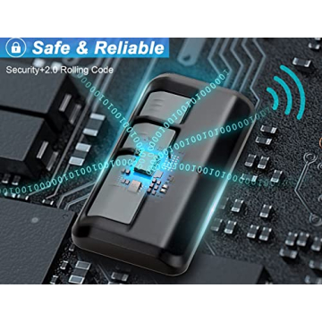 Universal Garage Door Opener Remote with Extra Battery Pack