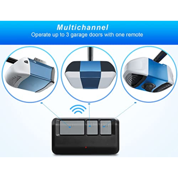 Universal Garage Door Opener Remote with Extra Battery Pack