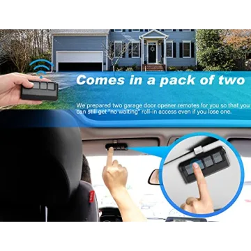 Universal Garage Door Opener Remote with Extra Battery Pack