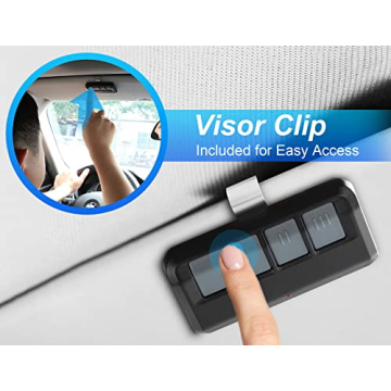 Universal Garage Door Opener Remote with Extra Battery Pack