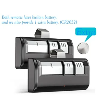 Universal Garage Door Opener Remote with Extra Battery Pack