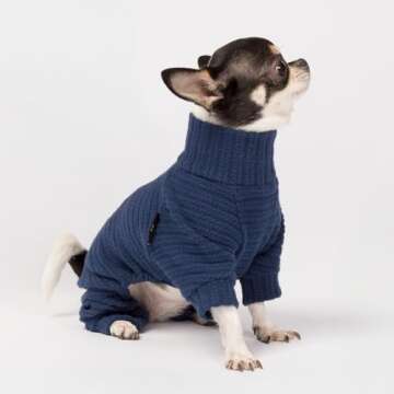 Fitwarm Turtleneck Knitted Dog Sweater Puppy Pajamas Thermal Doggie Winter Clothes Knitwear Pet Coat...