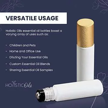 Elegant 10ml Essential Oil Roller Bottles – 12 Pack