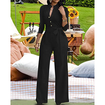 Stylish Sexy 3/4 Sleeve Women's Jumpsuit for All Occasions