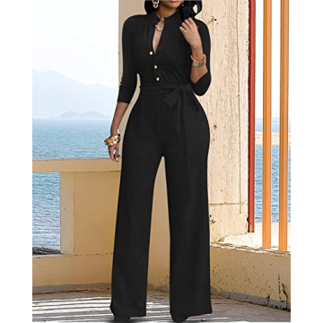 Stylish Sexy 3/4 Sleeve Women's Jumpsuit for All Occasions