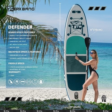 TIGERXBANG Inflatable Paddle Board for All Water Adventures