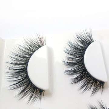 Trcoveric 3D False Eyelashes Extension 3Pairs Makeup Hand-made Dramatic Long Lashes Reusable Cruelty-Free Fake Eyelash