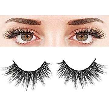 Trcoveric 3D False Eyelashes Extension 3Pairs Makeup Hand-made Dramatic Long Lashes Reusable Cruelty-Free Fake Eyelash