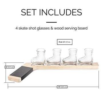 Final Touch Skate Shot Glasses Set for Hockey Fans