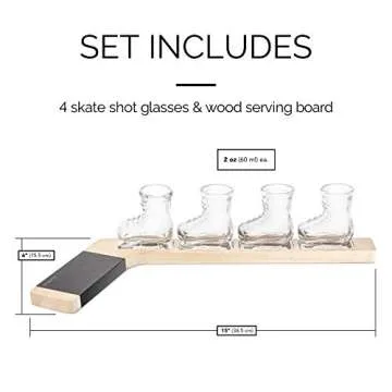 Final Touch Skate Shot Glasses Set for Hockey Fans